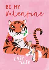 Cute Valentine's Day Card - Tiger - Be My Valentine created by Holly Fox