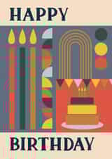 Classic Birthday Card - Cake And Candles created by Jessie Maeve Studio