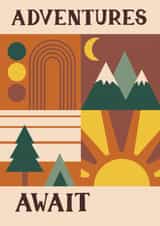 Classic Leaving Card - Adventures Await created by Jessie Maeve Studio