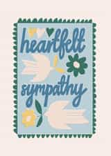 Modern Sympathy Card - Heartfelt - Typography created by Laura Darrington Design Ltd.