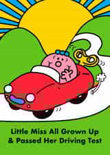 Cute Little Miss Tiny Card - Congratulations - Passed Driving Test created by Mr. Men