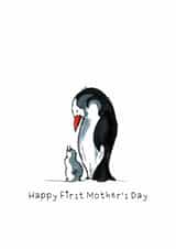 Cute Mother's Day Card - First Mother's Day - Penguins created by Doodle Keg