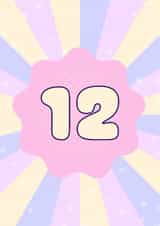 Cute Birthday Card - 12th - For Her created by GawjusCards