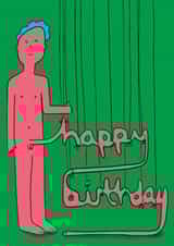 Funny Birthday Card - Mr. Willy Man created by OBJECTABLES