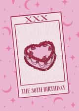 30th Birthday Heart Cake - Tarot Card - Pink Pastel Cute created by Keely Graham