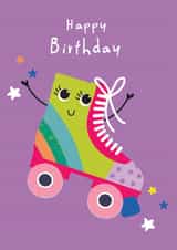 Cute Birthday Card - Roller Skate created by Laura Darrington Design Ltd.