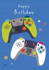 Cute Birthday Card - Gaming Controls created by Laura Darrington Design Ltd.