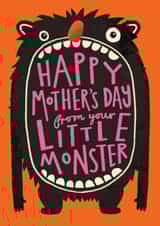 Cute Mother's Day Card - From Your Kid - Little Monster created by AbiGoLucky