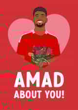 Funny Valentine's Day/Anniversary Card - Manchester Football Fan - Amad Diallo created by The Cake Thief