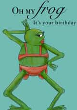A frogin sexy card for the birthday frog created by Asenna Emre