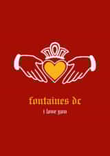 Modern Valentine's Day/Anniversary Card - Fontaines DC - I Love You created by Glow On Prints