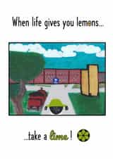 Leaps Collab - Funny - Uplifting - Original Art - Burgess Park - Lemon - Lime created by Ant&Vic UK