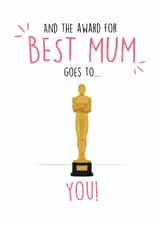 Funny Oscars Mother Day Card | Best Mum Award | Tv | For Her | Mummy created by Delicate Point of View