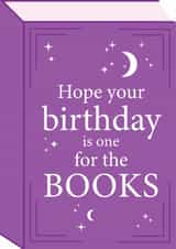 Book Lover Birthday Card – Hope Your Birthday Is One for the Books created by Tiger Feet Creations