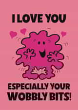 Cute Valentine's Day/Anniversary Card - Mr. Jelly - Wobbly Bits created by Mr. Men