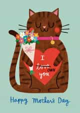 Cute Mother's Day Card - From The Cat - I Own You created by Alice Mole Illustration