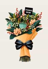 Pretty Mother's Day Card - Flower Bouquet - Thanks Mum! created by Folio | Ian Owen