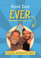 Personalised Father's Day Photo Card created by Bev O'Connor || @oconnordesign - Classic Father's Day Card - Best Dad Ever