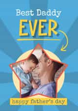 Personalised Father's Day Photo Card created by Bev O'Connor || @oconnordesign - Classic Father's Day Card - Best Daddy Ever