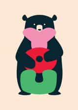 Bear hugs for you greeting card – Everyday card created by Stoats & Weasels