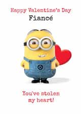 Cute Minions Valentine’s Day Card for Fiancé – ‘You’ve Stolen My Heart’ created by Danilo