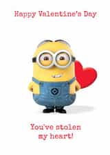 Cute Minions Valentine’s Day Card– ‘You’ve Stolen My Heart’ created by Danilo