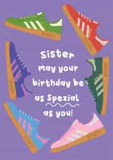 Fun Birthday Card - For Sister - Trainers created by @Laura Lonsdale Designs