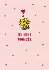 Cute Be Mine Woodstock Valentine's Day Card – For Fiancée – Peanuts – Snoopy created by Danilo