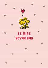 Cute Be Mine Woodstock Valentine's Day Card – For Boyfriend – Peanuts – Snoopy created by Danilo