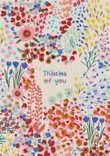 Cute, floral, thinking of you card for friend, Mum or sister. created by Michelle ONeill