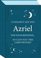 Azriel Birthday Card – Funny ACOTAR Inspired Fantasy Book Lover Card created by Tiger Feet Creations