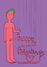Funny Valentine's Day Card - Mr. Willy Man created by OBJECTABLES