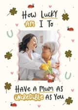 Personalised Mothers Day Photo Card created by Abbie Imagine - Cute Mother's Day Card - Lucky