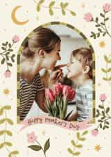 Personalised Mothers Day Photo Card created by Abbie Imagine - Pretty Mother's Day Card - Floral Arch