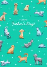 Cute Father's Day Card - From The Dog - Dogs created by Evie Garnett Designs