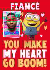 Personalised Valentines Day Photo Card created by Danilo - Personalised Minions Valentine's Day Photo Card for Fiancé - Boom!