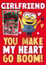 Personalised Valentines Day Photo Card created by Danilo - Personalised Minions Valentine's Day Photo Card for Girlfriend - Boom!