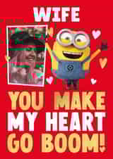 Personalised Valentines Day Photo Card created by Danilo - Personalised Minions Valentine's Day Photo Card for Wife - Boom!