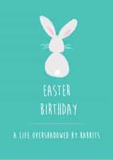 Cute, funny birthday card for those celebrating around Easter time. created by Kritter Design