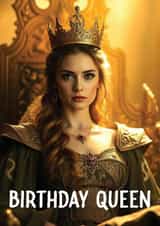 Funny Birthday Card - Birthday Queen created by Quinton cards