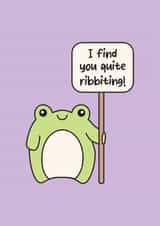 Cute Love & Friendship Card - Frog - Pun created by Sunshine Lane