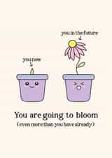 Cute floral card for friend or loved one - good luck / congratulations / proud created by Sunshine Lane