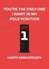 Funny Anniversary Card - Pole Position - F1 created by Dylan Sian Design