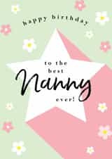 Classic Birthday Card - For Nanny - Flowers created by Michelle Fiedler Design