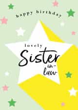 Classic Birthday Card - For Sister-In-Law - Stars created by Michelle Fiedler Design
