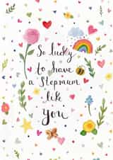 Cute Mother's Day Card - For Stepmum - Illustrations created by Love Lucy Illustration