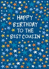 Classic Birthday Card - For Cousin - Stars created by The Boy and the Bear