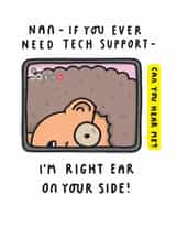 Funny Birthday/Mother's Day Card - For Nan - Tech Support created by mungo and shoddy