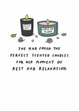 Funny Birthday/Mother's Day Card - Perfect Scented Candles - Relaxation created by mungo and shoddy
