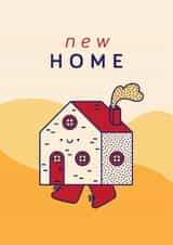 Cute New Home Card - Walking House - Character created by Gemma Pratt